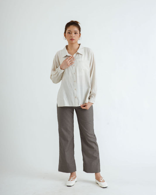 Classic Long Sleeve Shirt (Beige)