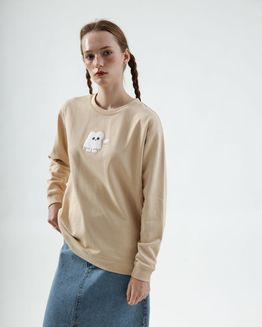 Ghost-LU Spooky Season Sweater (Khaki)