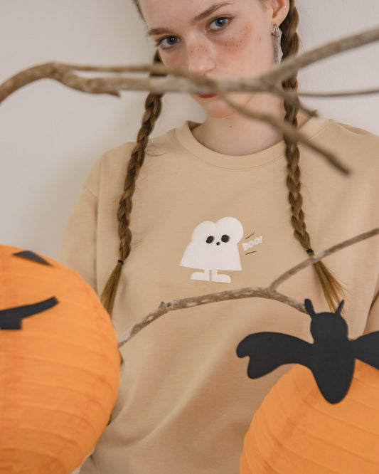 Ghost-LU Spooky Season Sweater (Khaki)