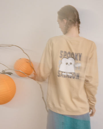 Ghost-LU Spooky Season Sweater (Khaki)