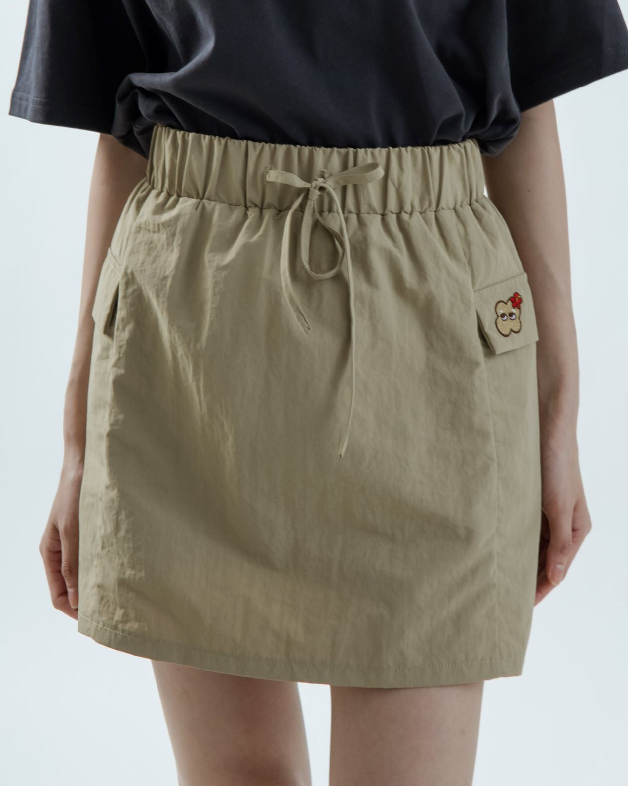 LULU I'm Malaysian Cargo Drawstring Skirt (Khaki)