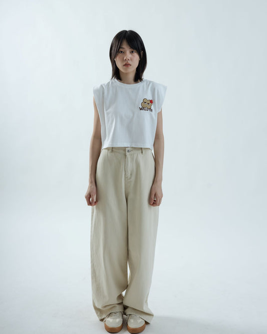 LULU WaLU-eh Crop Top (White)