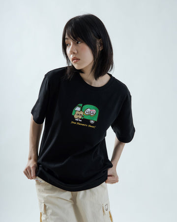 Your Favourite Truck LULU Embroidery Oversize Tee (Black)