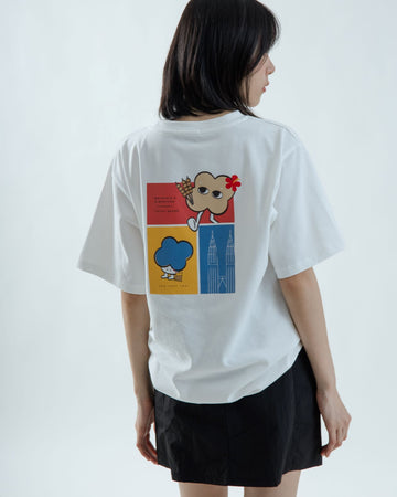 LULU Malaysia's Signature Oversize Graphic Tee (White)