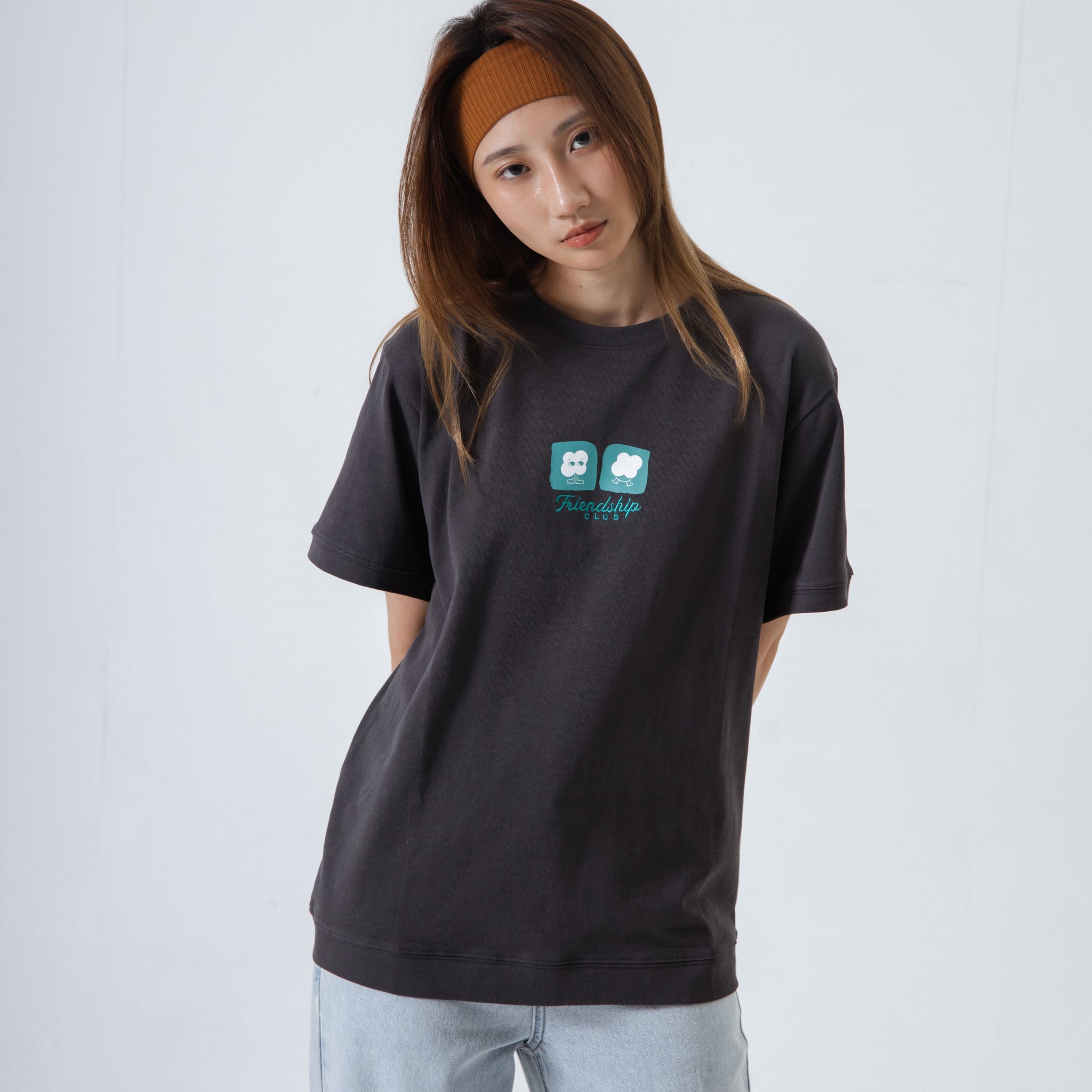 LULU Wink and Shine Graphic Tee (Dark Grey)