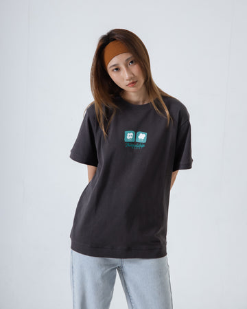 LULU Wink and Shine Graphic Tee (Dark Grey)