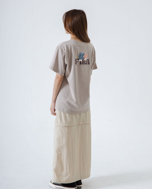 LULU Fika Moment Graphic Tee (Khaki Grey)