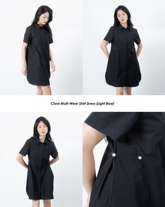 Clara Multi-Wear Shirt Dress (Black)