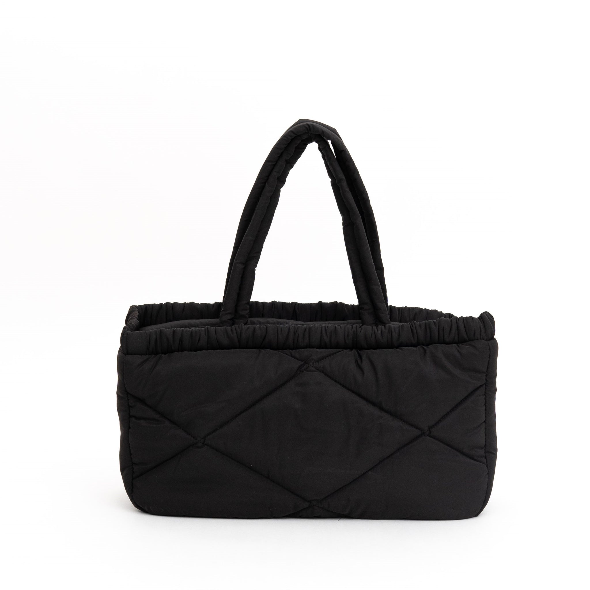 On & Off Quilted Tote Bag (Black)