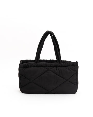 On & Off Quilted Tote Bag (Black)