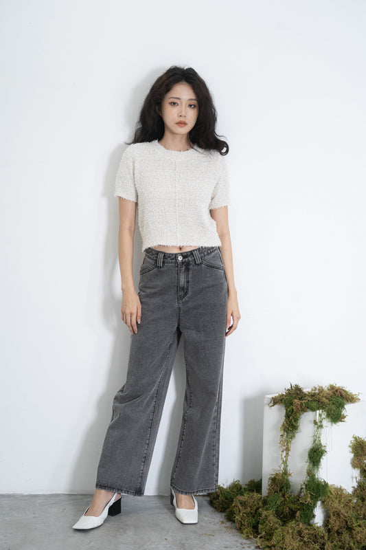 Fione Mix Knit Top (Beige Mix)