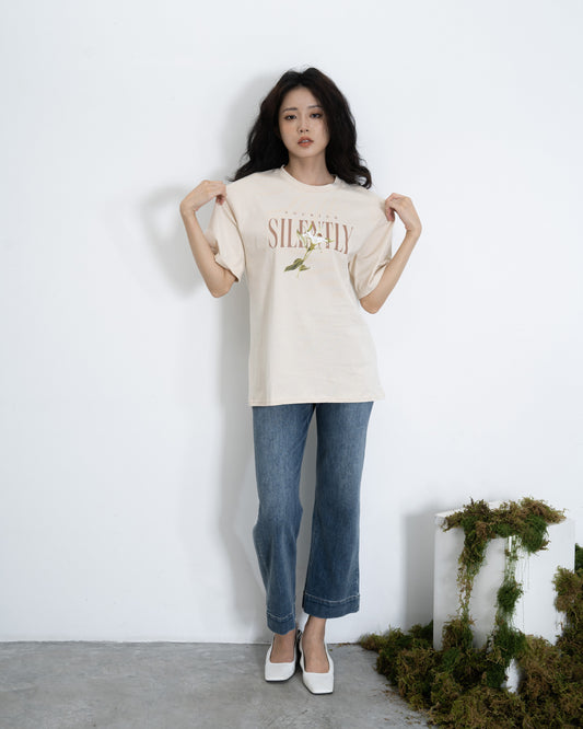 Nourish Silently Tee (Beige)