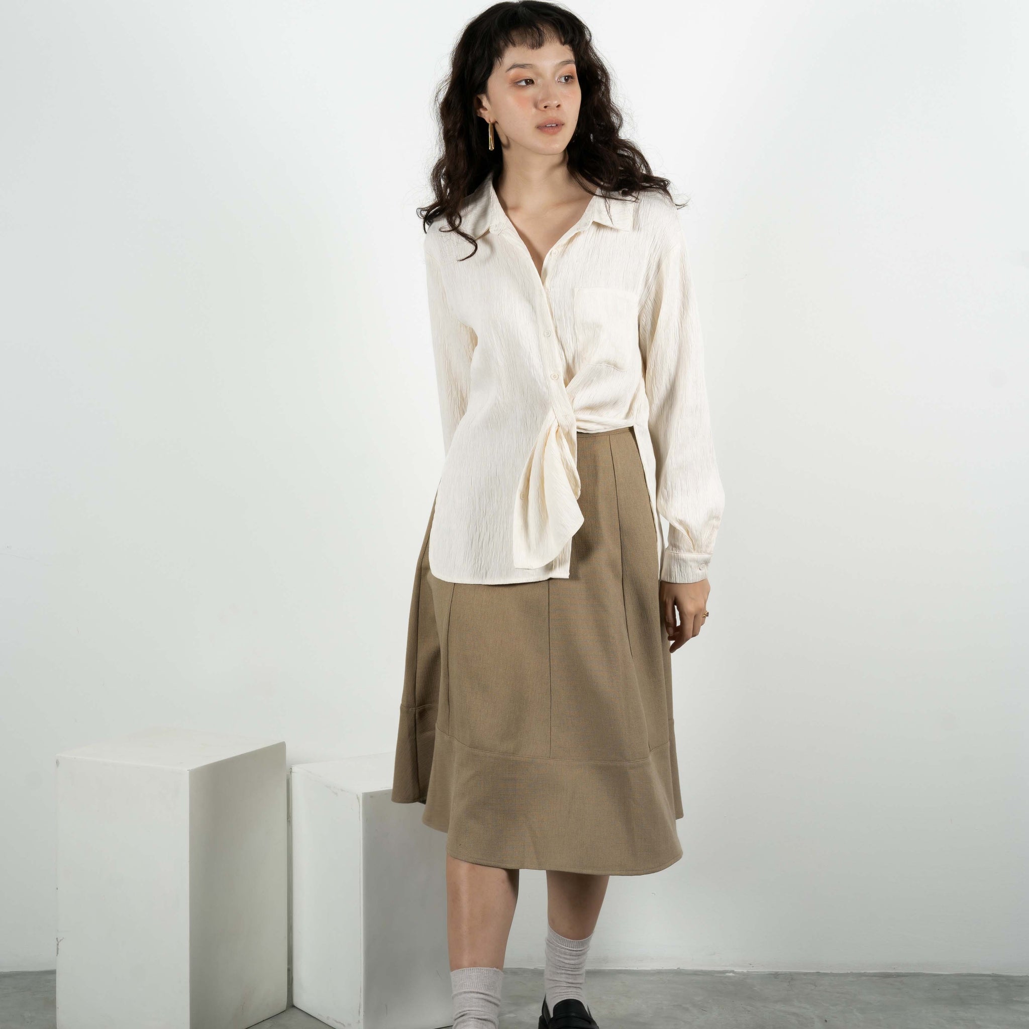 Asiel Textured Shirt (Beige)