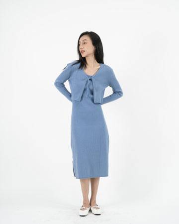 Two-Way Eco Knitted Dress (Blue)