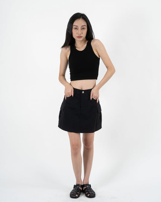 Cargo Mini Skirt (Black)