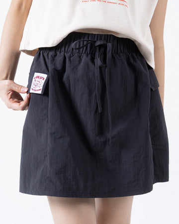 LULU Cargo Drawstring Skirt (Dark Grey)