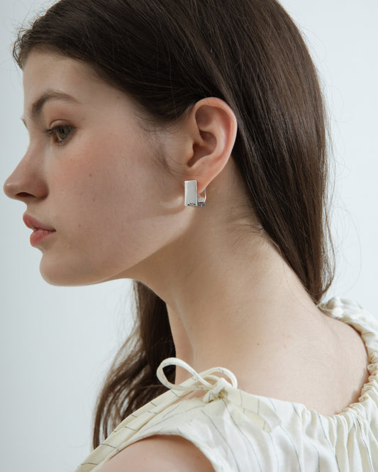 Pure Square Earrings (Silver)