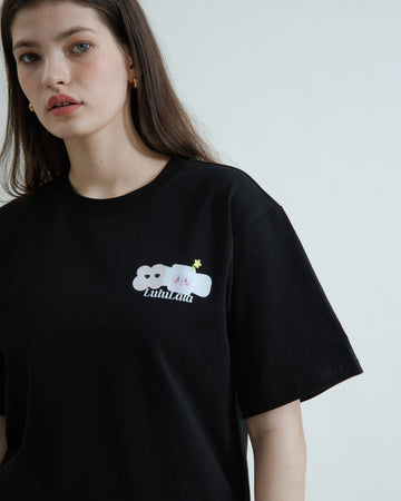 LULULALA Graphic Oversize Tee (Black)